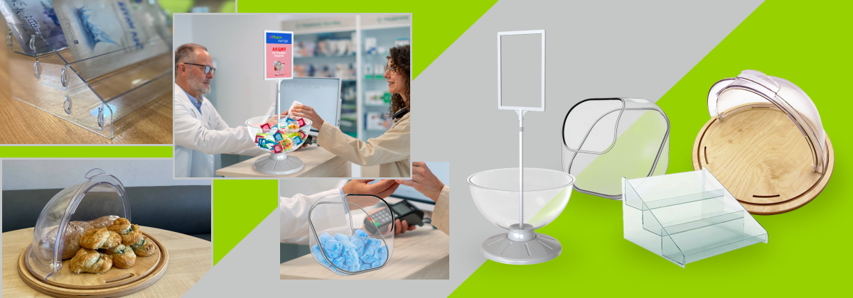 Подставки для сервировки и выкладки товара