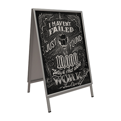 Штендер двусторонний меловой ГРАФЕН-01.2хА1.Al -фото