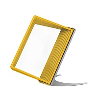 Демосистема настольная 10 желтых панелей А4 модуль серый СОНАТА-01.А4Gr.Ye -фото