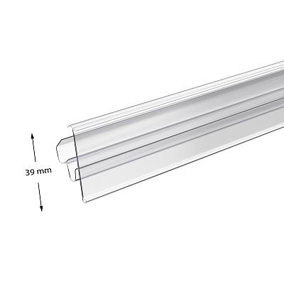 Ценникодержатель профильный LST39 ш.39 L=988мм прозрачный ПРИБЫЛЬ-03.39х988.Tp -фото