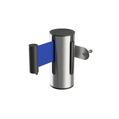 Настенный блок ограждения серый с синей вытяжной лентой 3м БАРЬЕР-05.3Gr.Bu -фото