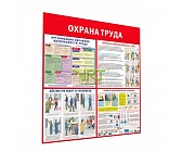 Стенд пластиковый "Охрана труда" 1000х1000мм красный КОУЧ-01NL.ОТ1.Rd