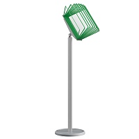 Демосистема напольная 10 зеленых панелей А4 стойка серая МАЧТА-03.А4Gr.Gn -фото