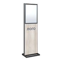 Стойка информационная 1640х473мм ДСП Дуб Атланта с объемным логотипом ЛОФТ-07AP.А2.Oa -фото