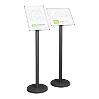 Стойка информационная с акриловой рамкой А3 черная РАНДЕВУ-02.А3.Bk -фото