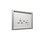 Алюминиевая Клик-рамка A4 (21x29 см) - ПРОФИ-02.А4.Al