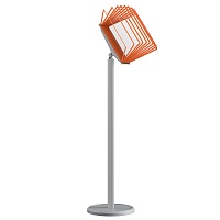 Демосистема напольная 10 оранжевых панелей А4 стойка серая МАЧТА-03.А4Gr.Or -фото