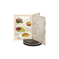 Подставка для информации вращающаяся с 3 карманами А6 черная ТОДЕС-05.А6.Bk -фото