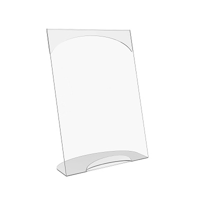 Тейбл-тент А4 вертикальный прозрачный ЧЕМПИОН-01.А4.Тр -фото