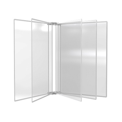 Демосистема настенная 5 белых панелей А2 модуль серый БУКВАРЬ-01.А2Gr.Wt -фото