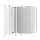 Демосистема настенная 10 белых панелей А1 модуль серый БУКВАРЬ-02.А1Gr.Wt -фото