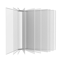 Демосистема настенная 10 белых панелей А1 модуль серый БУКВАРЬ-02.А1Gr.Wt -фото