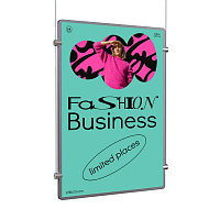 Подвесная двусторонняя ультратонкая световая панель верт./гориз. ГЛАСФРЕЙМ-02.А2.Gr -фото