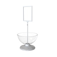 Подставка под мелкие товары полусфера ø300, поле А5 серая ЧАША-01.Gr  -фото