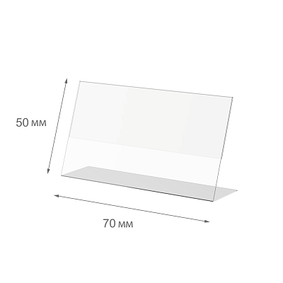 Ценникодержатель 50х70 мм горизонтальный РЕКОРДСМЕН-01.50х70Г.Tp -фото