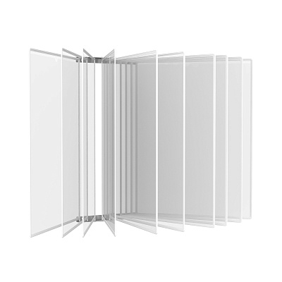 Демосистема настенная 10 белых панелей А2 модуль серый БУКВАРЬ-02.А2Gr.Wt -фото