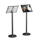 Стойка световая с акриловой рамкой для информации А3 черная ЦИРКОН-01.А3.Bk -фото