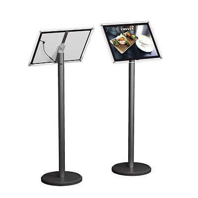 Стойка световая с акриловой рамкой для информации А3 черная ЦИРКОН-01.А3.Bk -фото