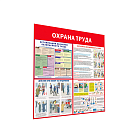 Стенд пластиковый "Охрана труда" 1000х1000мм красный КОУЧ-01NL.ОТ1.Rd -фото