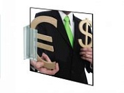 Держатель 75мм информационной таблички самоклеющийся КУРС-01.75.Tp