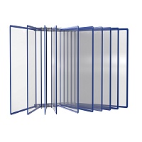 Демосистема настенная 10 синих панелей А3 модуль серый БУКВАРЬ-02.А3Gr.Bu -фото