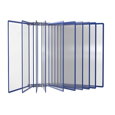 Демосистема настенная 10 синих панелей А3 модуль серый БУКВАРЬ-02.А3Gr.Bu -фото