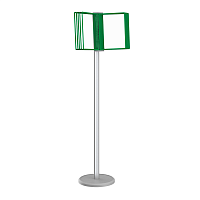 Демосистема напольная 10 зеленых панелей А4 стойка серая МАЧТА-01.А4Gr.Gn -фото