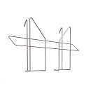 Карман проволочный навесной А3 горизонтальный для перфорации серый ФУЭТЕ-01.А3Г.Gr -фото