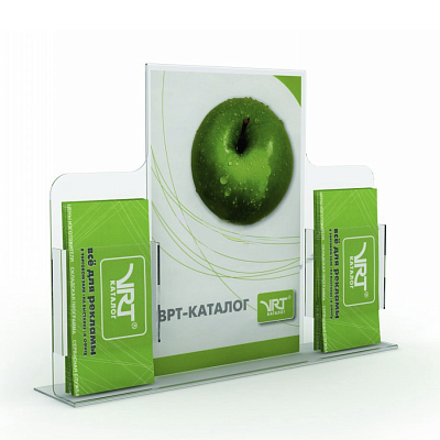 Подставка для информации и буклетов А4 комбинированная РОКАДА-02.А4.Tp -фото