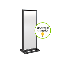 Стойка информационная световая 473, h=1200, двусторонняя ТОТЕМ-04.2х1200х473.Bk -фото