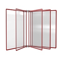 Демосистема настенная 5 красных панелей А3 модуль серый БУКВАРЬ-01.А3Gr.Rd -фото