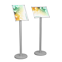 Стойка информационная с акриловой рамкой А3 серая РАНДЕВУ-02.А3.Gr -фото