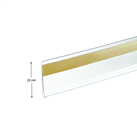 Ценникодержатель профильный DBR26 ш.26 L=1000мм прозрачный ПРИБЫЛЬ-01.26х1000.Tp -фото