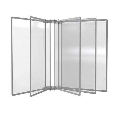 Демосистема настенная 5 серых панелей А3 модуль серый БУКВАРЬ-01.А3Gr.Gr -фото