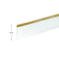 Ценникодержатель профильный DBR60 ш.60 L=1000мм белый ПРИБЫЛЬ-01.60х1000.Wt -фото