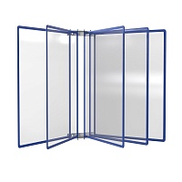 Демосистема настенная 5 синих панелей А3 модуль серый БУКВАРЬ-01.А3Gr.Bu -фото