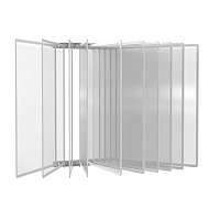 Демосистема настенная 10 белых панелей А3 модуль серый БУКВАРЬ-02.А3Gr.Wt -фото