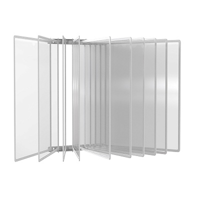 Демосистема настенная 10 белых панелей А3 модуль серый БУКВАРЬ-02.А3Gr.Wt -фото