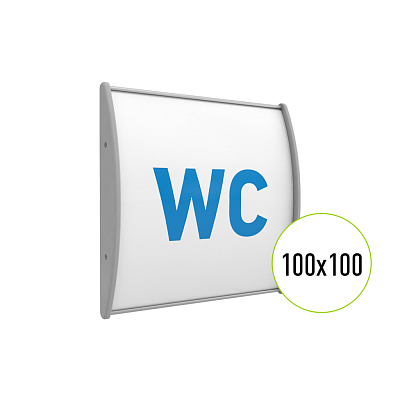 Табличка настенная алюминиевая ПОЛО-01.100х100.Gr -фото