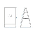 Штендер двусторонний со сменной информацией ВИЗИТ-02.2хА1.Al - фото 1